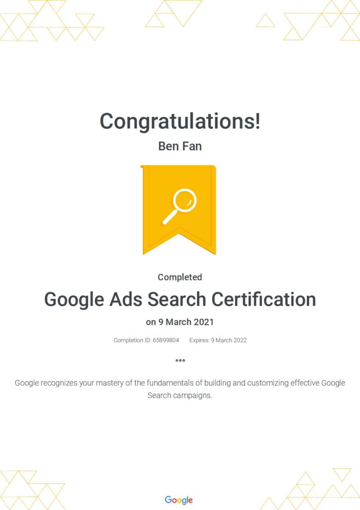 Google Ads Search Certification